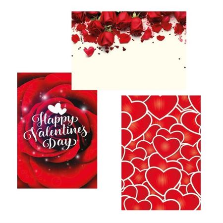 Message Cards Elegance Folded Valentines (pk25) thumbnail