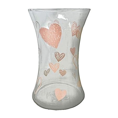 Glass Hand Tie Hearts H20 D15cm Pink Hearts thumbnail