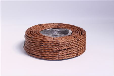 Plastic Rattan Designer Round D24 H8cm Natural thumbnail