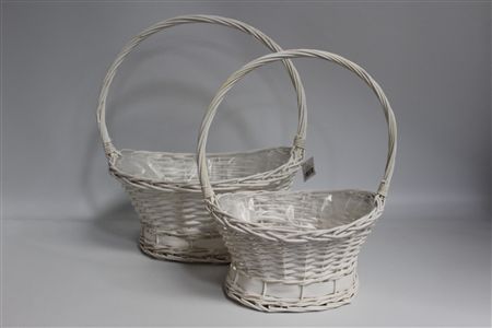 Basket Chester Oval White L40/33 D32/25cm (set2) thumbnail