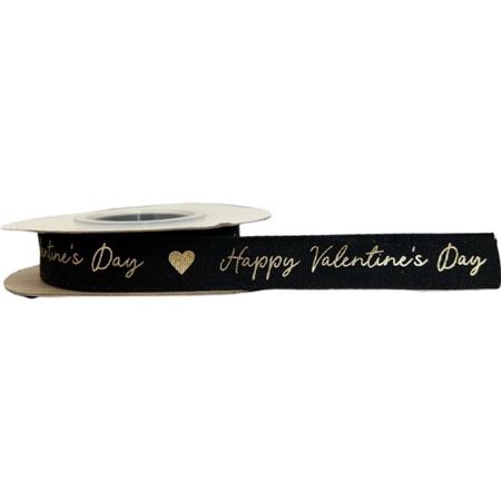 Ribbon Valentines Day19mm Black (10yards) thumbnail