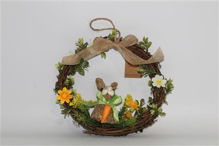 Wreath Easter With Rabbit D23cm thumbnail
